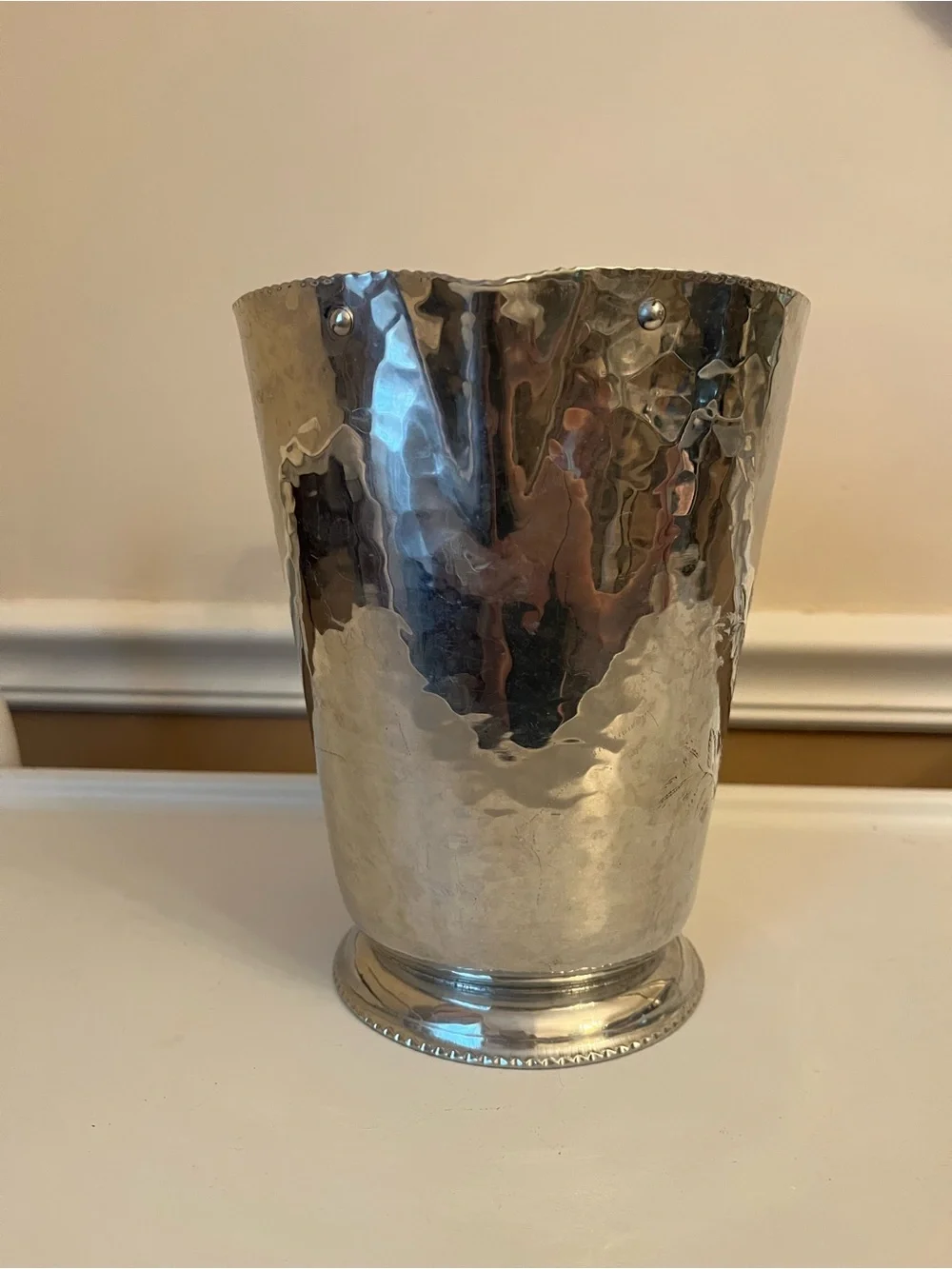 Continental Silver Co. Brilliantone Pitcher with Wild Rose Motif